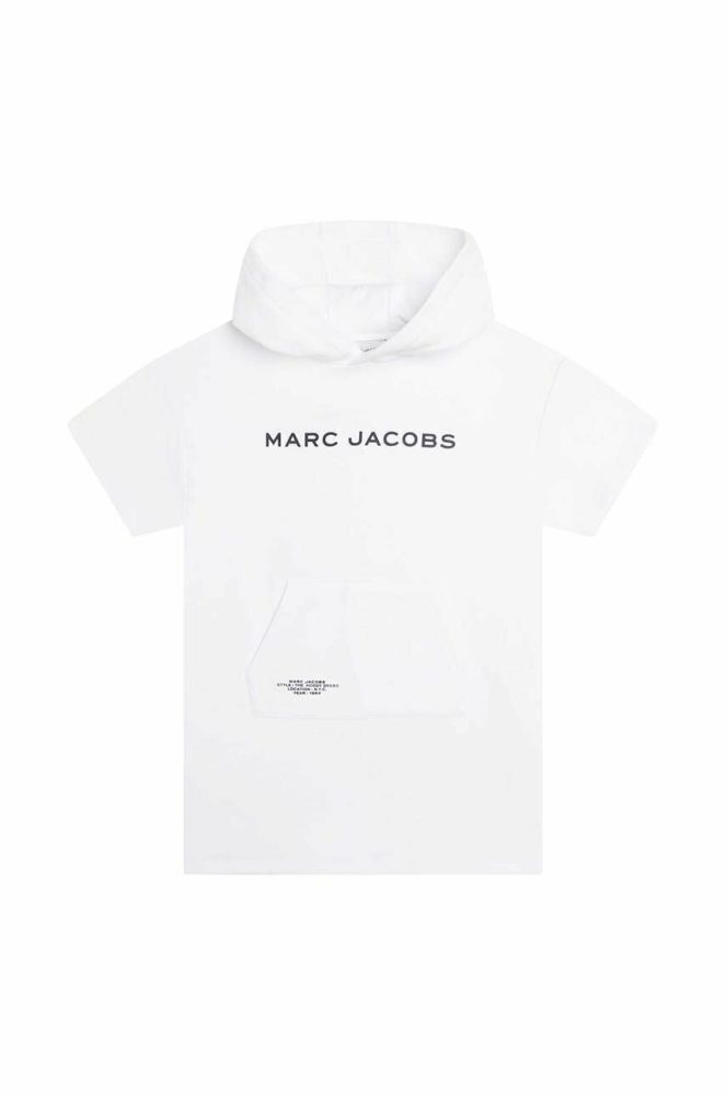 Дитяча бавовняна сукня Marc Jacobs колір білий mini пряма (3065114)