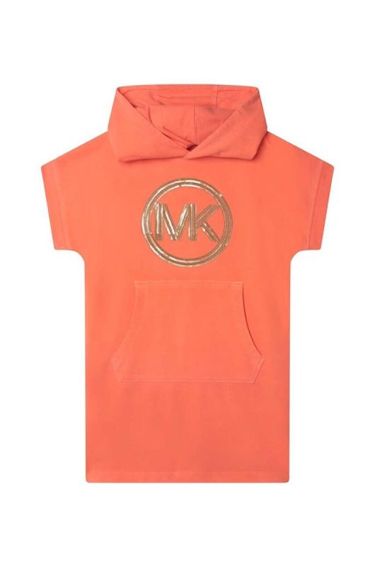 Дитяча бавовняна сукня Michael Kors колір помаранчевий mini пряма (3083025) фото 2