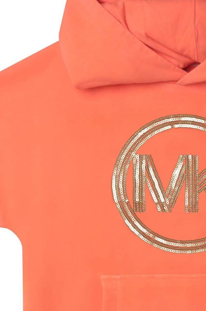 Дитяча бавовняна сукня Michael Kors колір помаранчевий mini пряма (3083025) фото 4