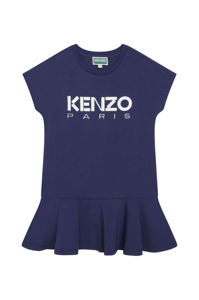 Дитяча сукня Kenzo Kids колір синій mini розкльошена