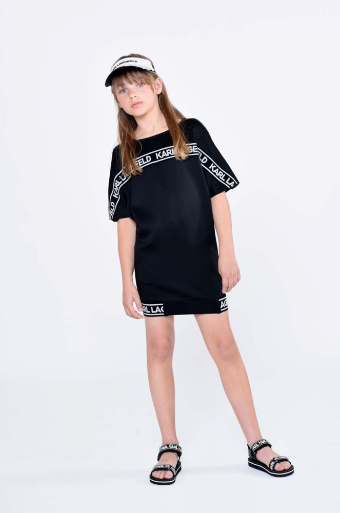 Дитяча сукня Karl Lagerfeld колір чорний mini oversize (3071562)