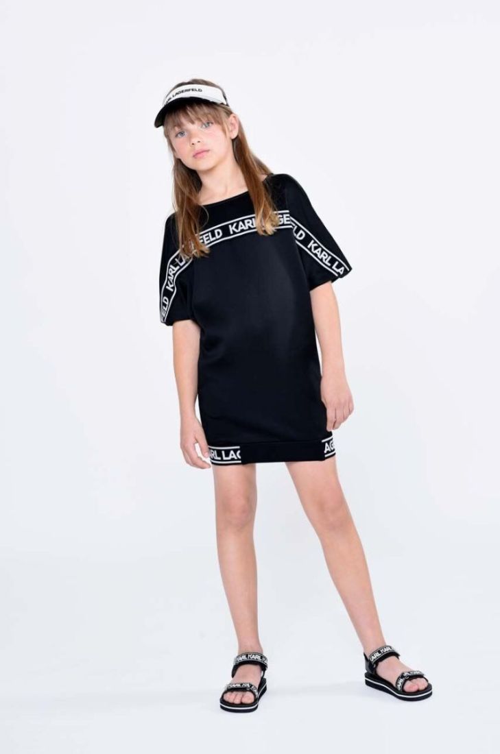 Дитяча сукня Karl Lagerfeld колір чорний mini oversize (3071569)