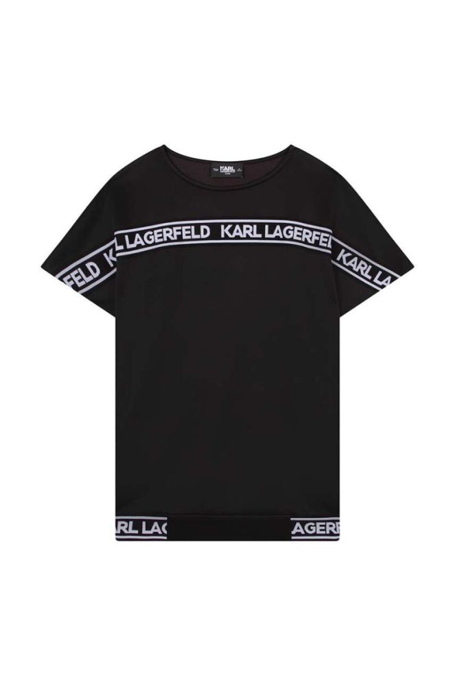 Дитяча сукня Karl Lagerfeld колір чорний mini oversize (3071569) фото 2