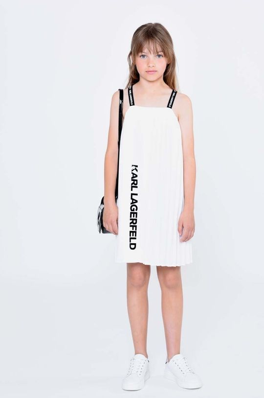 Дитяча сукня Karl Lagerfeld колір білий mini oversize (3071570)