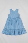 Дитяча бавовняна сукня zippy mini розкльошена колір блакитний (3113753)