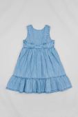 Дитяча бавовняна сукня zippy mini розкльошена колір блакитний (3113753)