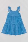 Дитяча бавовняна сукня zippy mini пряма колір блакитний (3181992)