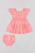 Дитяча бавовняна сукня zippy колір рожевий mini розкльошена (3136604)