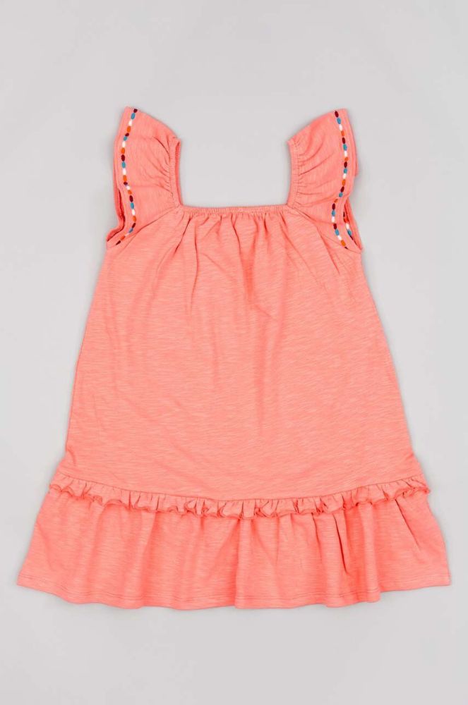 Дитяча сукня zippy колір помаранчевий mini розкльошена