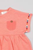 Дитяча бавовняна сукня zippy колір помаранчевий mini oversize