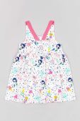 Дитяча бавовняна сукня zippy колір білий mini розкльошена (3159673)