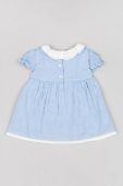 Дитяча бавовняна сукня zippy mini розкльошена колір блакитний (3065123)