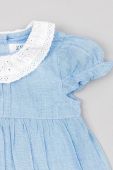 Дитяча бавовняна сукня zippy mini розкльошена колір блакитний (3065123)