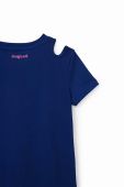 Дитяча бавовняна сукня Desigual колір синій mini пряма