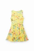 Дитяча бавовняна сукня Desigual колір жовтий mini розкльошена (3065156)
