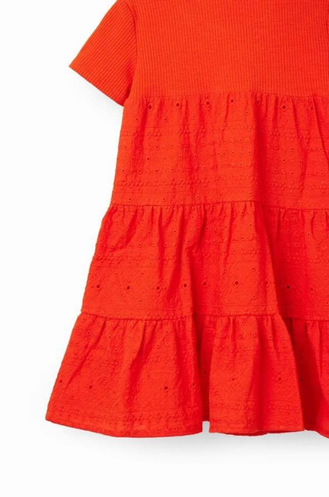Дитяча сукня Desigual колір помаранчевий midi розкльошена фото 4