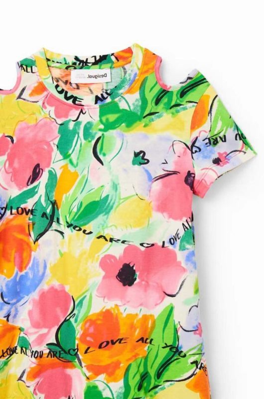 Дитяча бавовняна сукня Desigual mini розкльошена колір барвистий (3065185) фото 2