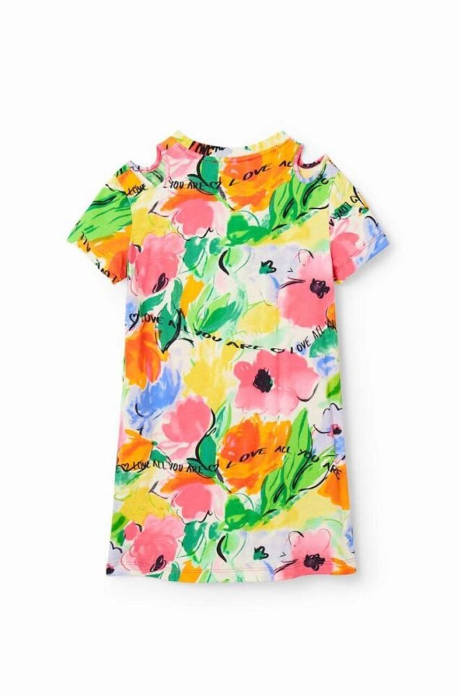 Дитяча бавовняна сукня Desigual mini розкльошена колір барвистий (3065185) фото 4