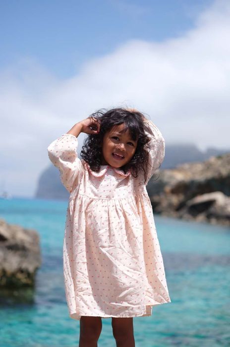 Дитяча бавовняна сукня Konges Sl?jd колір рожевий mini розкльошена (3176969)