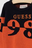 Дитячий бавовняний светр Guess колір помаранчевий
