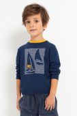 Дитячий бавовняний светр Mayoral колір синій легкий (2966396)