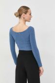 Светр з домішкою вовни Guess жіночий легкий колір блакитний (2841952)