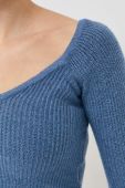 Светр з домішкою вовни Guess жіночий легкий колір блакитний (2841952)