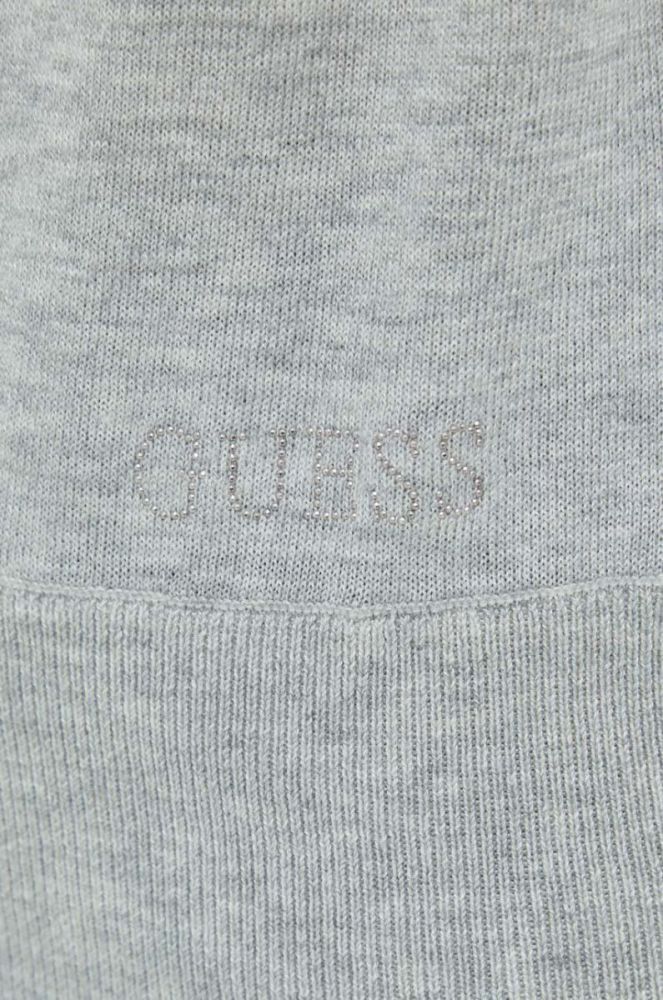 Светр з домішкою вовни Guess жіночий колір сірий легкий фото 5