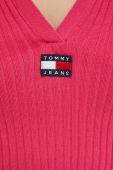 Светр Tommy Jeans жіноча колір рожевий