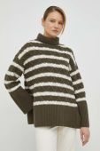 Вовняний светр Samsoe Samsoe жіночий колір бежевий теплий гольф (2871001)