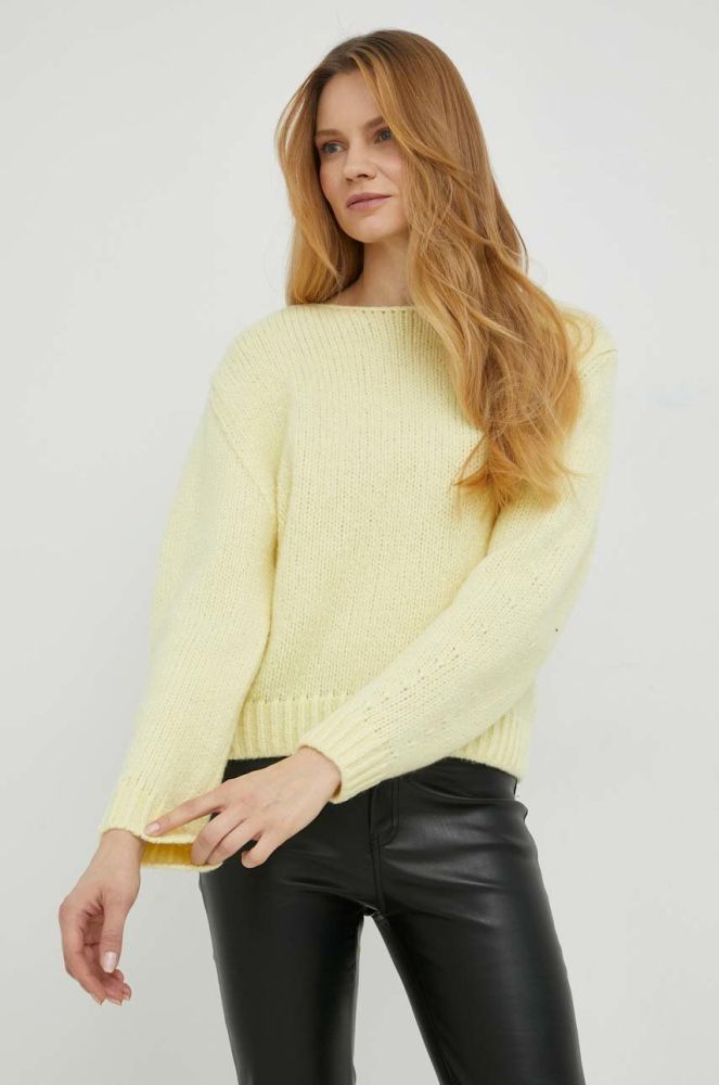 Вовняний светр Marc O'Polo жіночий колір жовтий