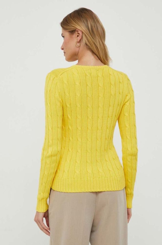 Бавовняний светр Polo Ralph Lauren колір жовтий фото 3