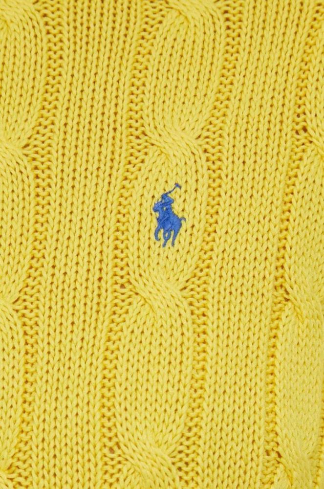 Бавовняний светр Polo Ralph Lauren колір жовтий фото 5