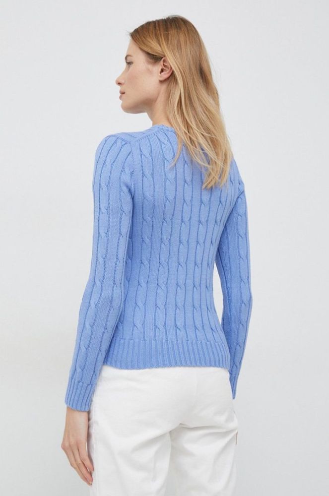 Бавовняний светр Polo Ralph Lauren колір фіолетовий фото 3