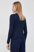 Бавовняний светр Polo Ralph Lauren жіночий колір синій легкий