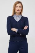 Бавовняний светр Polo Ralph Lauren жіночий колір синій легкий