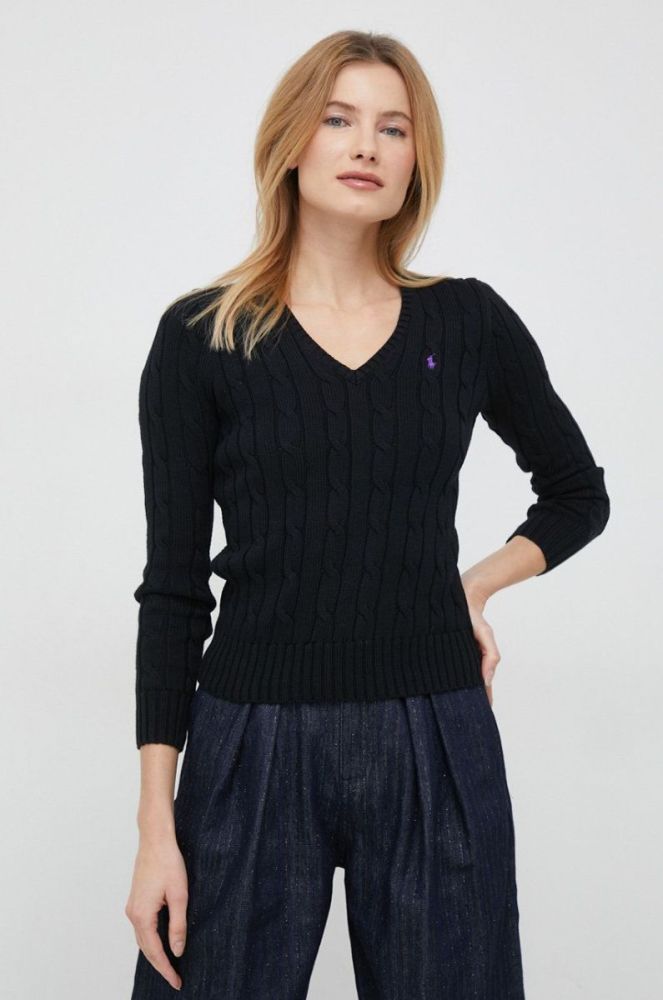 Бавовняний светр Polo Ralph Lauren колір чорний легкий (2948252) фото 4
