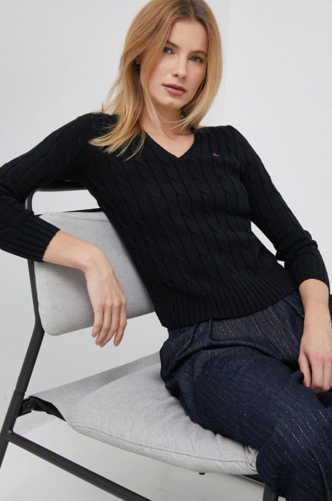 Бавовняний светр Polo Ralph Lauren колір чорний легкий (2948252) фото 5