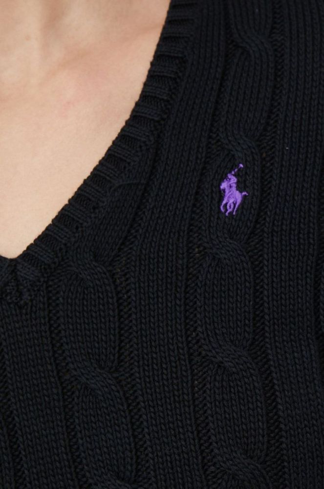 Бавовняний светр Polo Ralph Lauren колір чорний легкий (2948252) фото 6