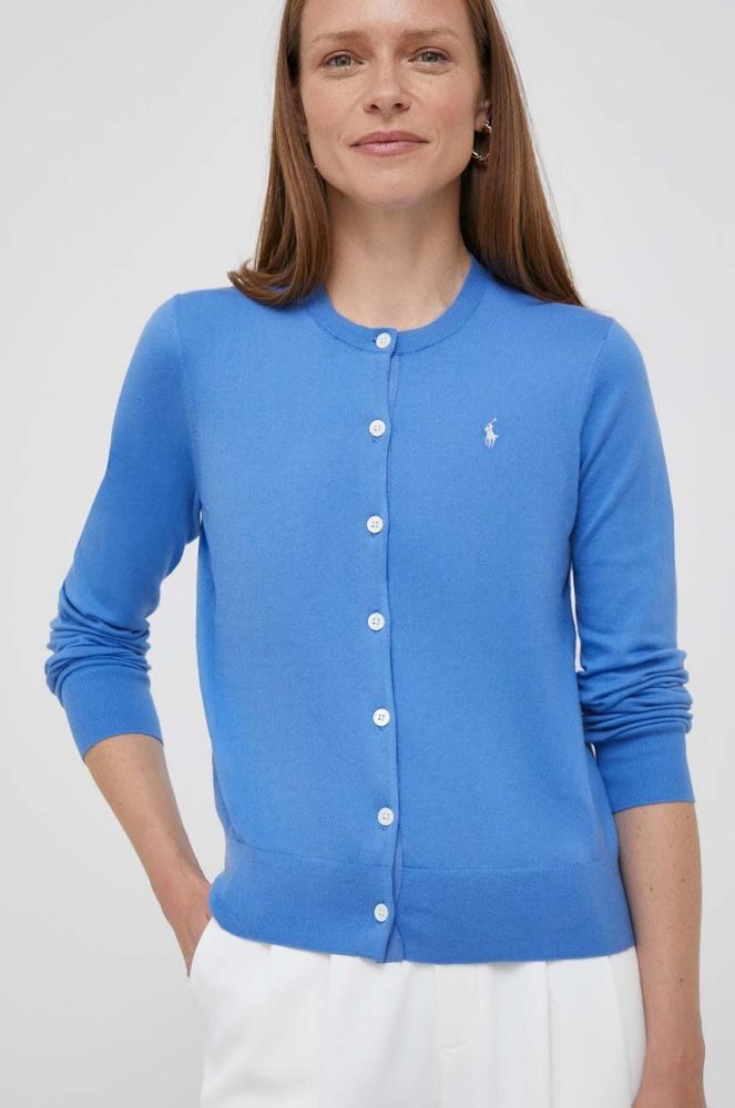 Джемпер Polo Ralph Lauren жіночий легкий колір блакитний (3329085)