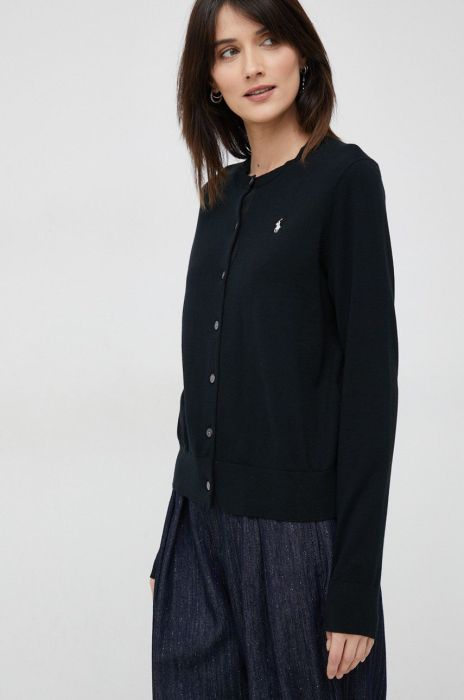 Джемпер Polo Ralph Lauren жіночий колір чорний легкий (2955471)