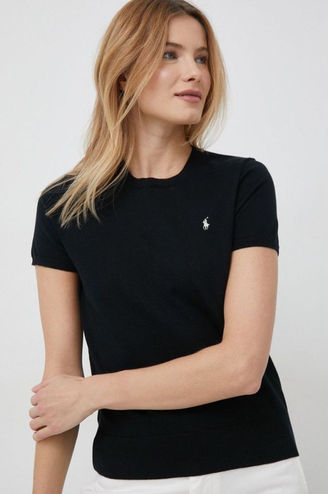Футболка Polo Ralph Lauren жіночий колір чорний фото 4