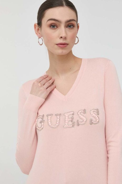 Светр Guess жіночий колір рожевий легкий (3031872)