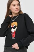 Кофта Karl Lagerfeld жіноча колір чорний з аплікацією (2894027)