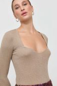 Светр Patrizia Pepe жіночий колір бежевий легкий