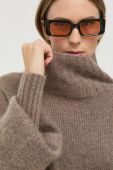Вовняний светр By Malene Birger Comine жіночий колір коричневий гольф