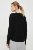 Светр з домішкою льону Dkny жіночий колір чорний легкий