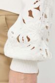 Бавовняний светр Twinset жіночий колір білий легкий (2920078)