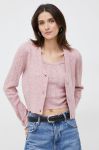 Кардиган з домішкою вовни Pepe Jeans Tiana жіночий колір рожевий легкий