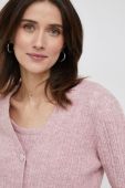 Кардиган з домішкою вовни Pepe Jeans Tiana жіночий колір рожевий легкий